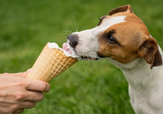 is vanilla ice cream bad for dogs
