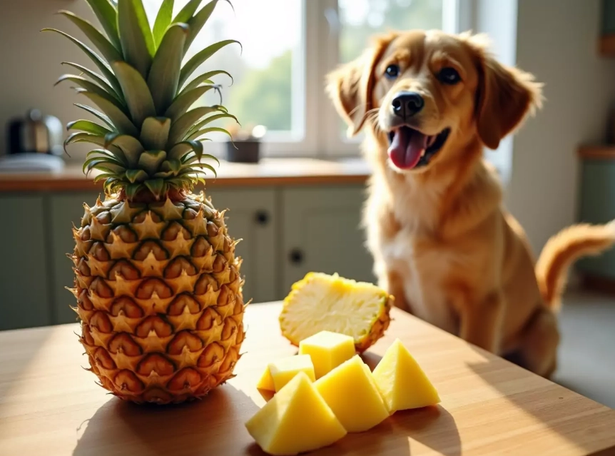 dogs and pineapple
