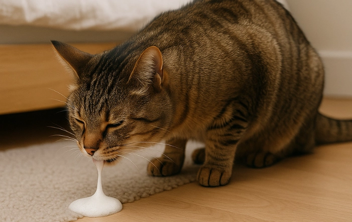 why is my cat throwing up