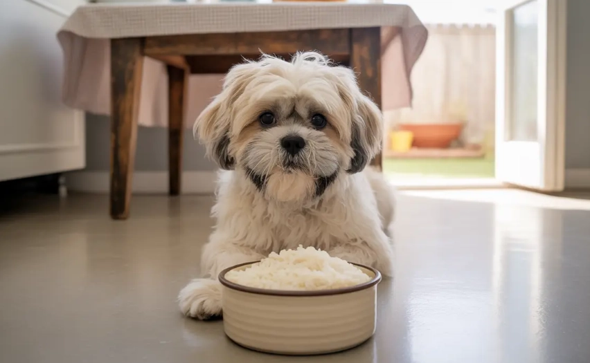feeding rice to dogs