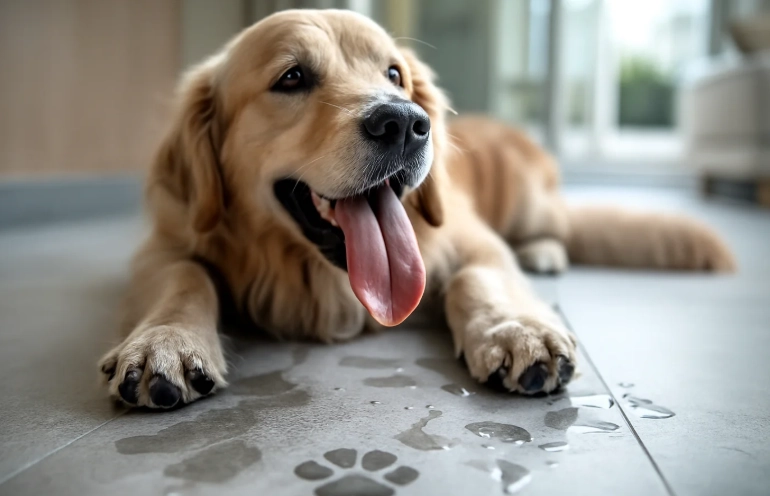 dog paw pads sweating